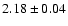 $2.18 \pm 0.04$