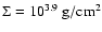 $\Sigma=10^{3.9}~\rm {g/cm^2}$