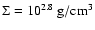 $\Sigma =10^{2.8}~\rm {g/cm^3}$