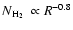 $\mbox{$N_{\rm H_2}$ }\propto R^{-0.8}$