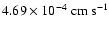 $4.69\times10^{-4}~{\rm cm~s}^{-1}$