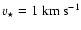 $v_{\star} = 1 ~ {\rm km} ~ {\rm s}^{-1}$