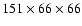 $151\times 66\times 66$