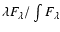 $\lambda F_\lambda/\int F_\lambda $