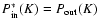 $P^*_{\rm in}(K)=P_{\rm out}(K)$