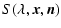 $\displaystyle S(\lambda,\vec x,\vec n)$