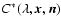 $C^*(\lambda,\vec x,\vec n)$