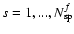 $s=1,...,N_{\rm sp}^f$