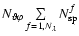 $N_{\vartheta\varphi}\sum\limits_{f=1,N_\lambda}N_{\rm sp}^f$