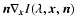 $\vec n \nabla_{\vec x} I(\lambda,\vec x,\vec n)$