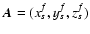 $\vec A=(x^f_s,y^f_s,z^f_s)$