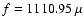 $f=1110.95~\mu$