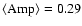 $\langle {{\rm Amp}} \rangle=0.29$