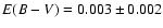 $E(B-V)=0.003 \pm 0.002$
