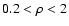 $0.2 < \rho < 2$