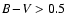 $B\!-\!V>0.5$