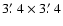 $3\hbox {$.\mkern -4mu^\prime $ }4\times 3\hbox {$.\mkern -4mu^\prime $ }4$