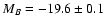 $M_B=-19.6\pm0.1$