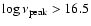 $\log \nu_{\rm peak} >
16.5$