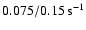 $0.075/0.15 ~{\rm s}^{-1}$