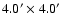 $4.0'\times 4.0'$