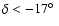 $\delta<-17\hbox{$^\circ$ }$
