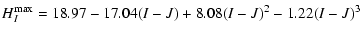 $\displaystyle H_{I}^{\rm max} = 18.97-17.04(I-J)+8.08(I-J)^{2}
-1.22(I-J)^{3}$