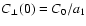$C_\perp(0) =
C_0/a_1$