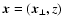$\vec{x}= (\vec{x}_\perp, z)$