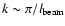 $k
\sim \pi/l_{\rm beam}$