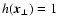 $h(\vec{x}_\perp) = 1$