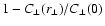 $1-C_{\perp }(r_\perp )/C_{\perp }(0)$