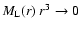 $M_{\rm L}(r)~r^3 \rightarrow 0$