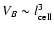 $V_B \sim l_{\rm cell}^3$