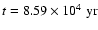 $t=8.59 \times 10^{4}\;{\rm yr}$