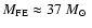 $M_{\rm FE} \approx 37~\hbox{${M_{\odot}}$ }$