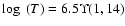 $\log~(T) = 6.5 \Upsilon(1,14)$