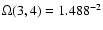 $\Omega(3,4) = 1.488^{-2}$