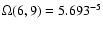 $\Omega(6,9) = 5.693^{-5}$