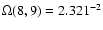 $\Omega(8,9) = 2.321^{-2}$