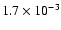 $1.7\times 10^{-3}$