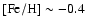 $\rm [Fe/H]\sim-0.4$