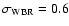 $\sigma_{\rm WBR}=0.6$
