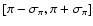 $[\pi-\sigma_{\pi},\pi+\sigma_{\pi}]$
