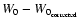$W_0-W_{0_{\rm corrected}}$