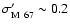 $\sigma_{\rm M~67}^{\prime}\sim0.2$