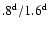 $.8^{\rm d}/1.6^{\rm d}$