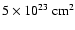 $5\times \rm 10^{23}~\rm cm^2$