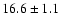 $ \rm 16.6 \pm 1.1 $