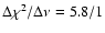 $\Delta \chi^2/\Delta \nu = 5.8/1$